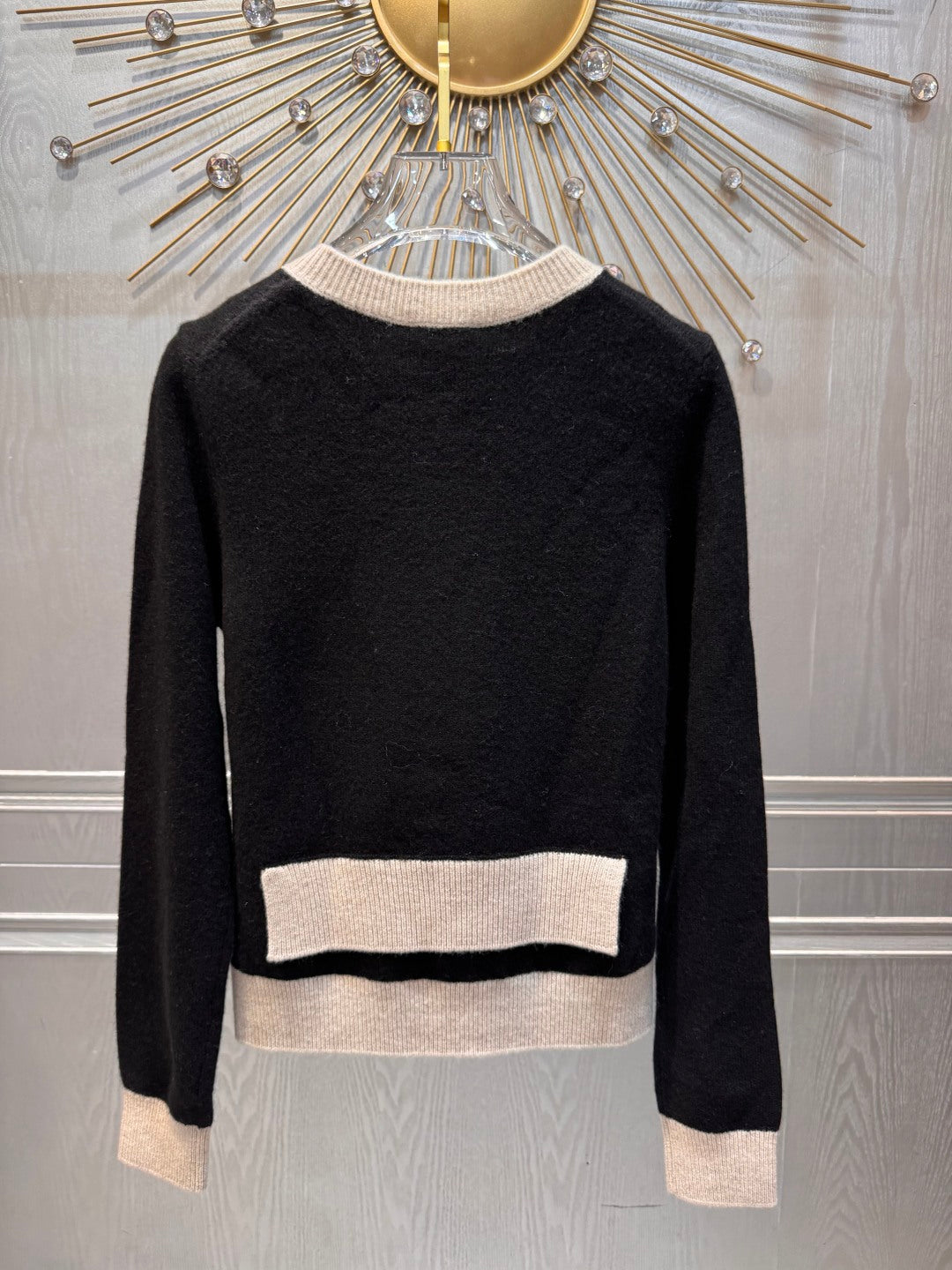 Cha 25fw Off-white cashmere knit set