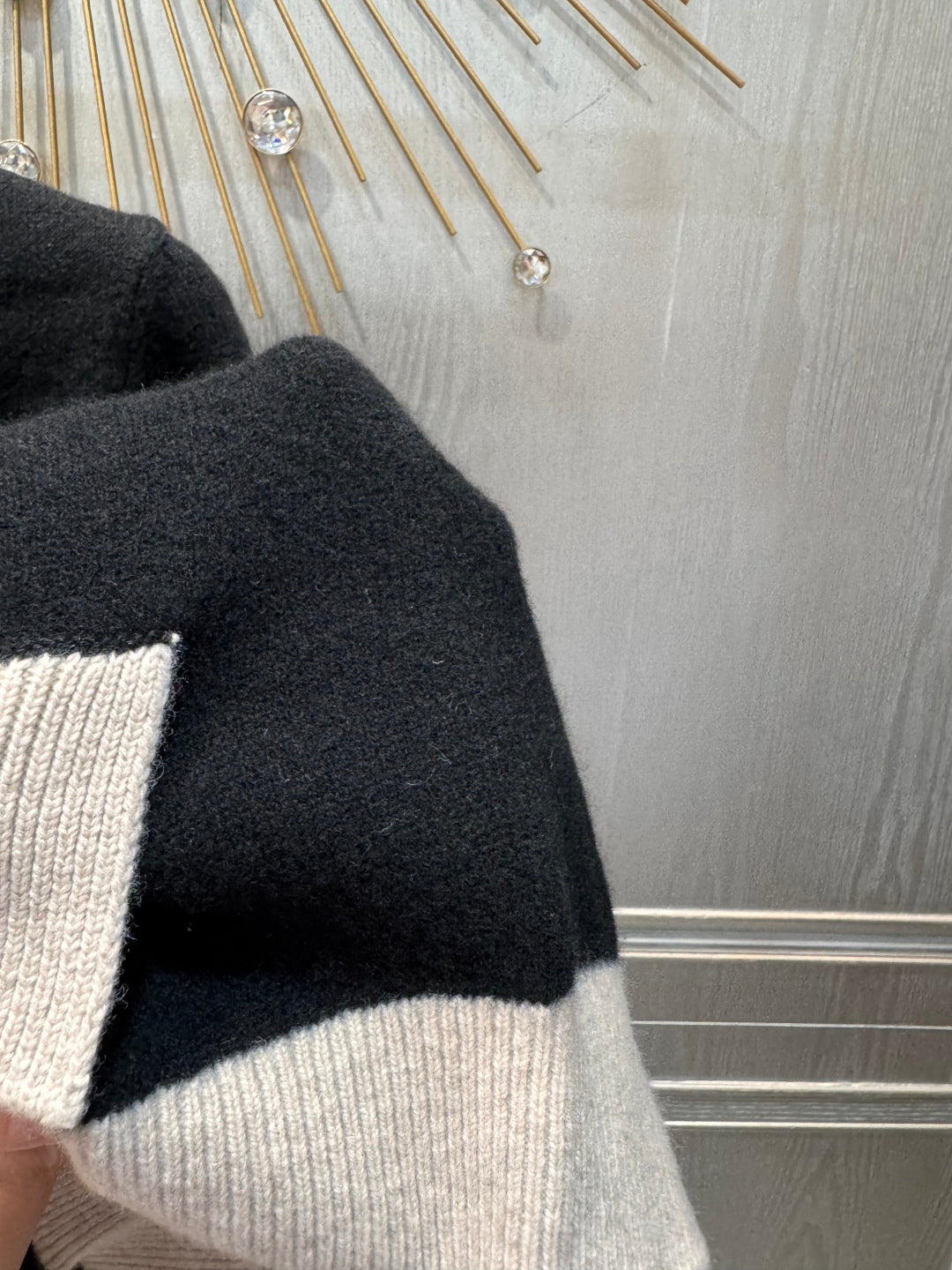 Cha 25fw Off-white cashmere knit set