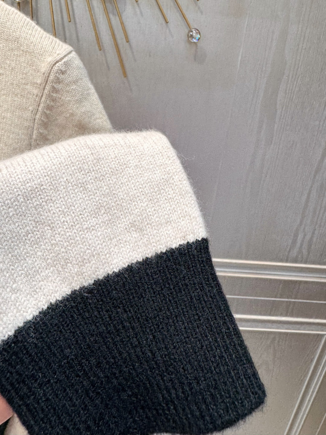 Cha 25fw White cashmere knit set