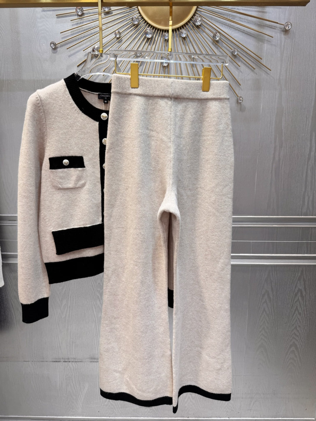 Cha 25fw White cashmere knit set