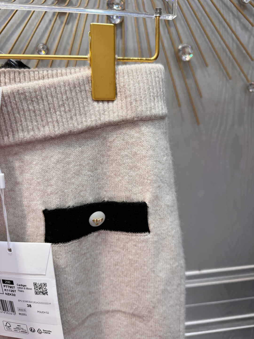 Cha 25fw White cashmere knit set