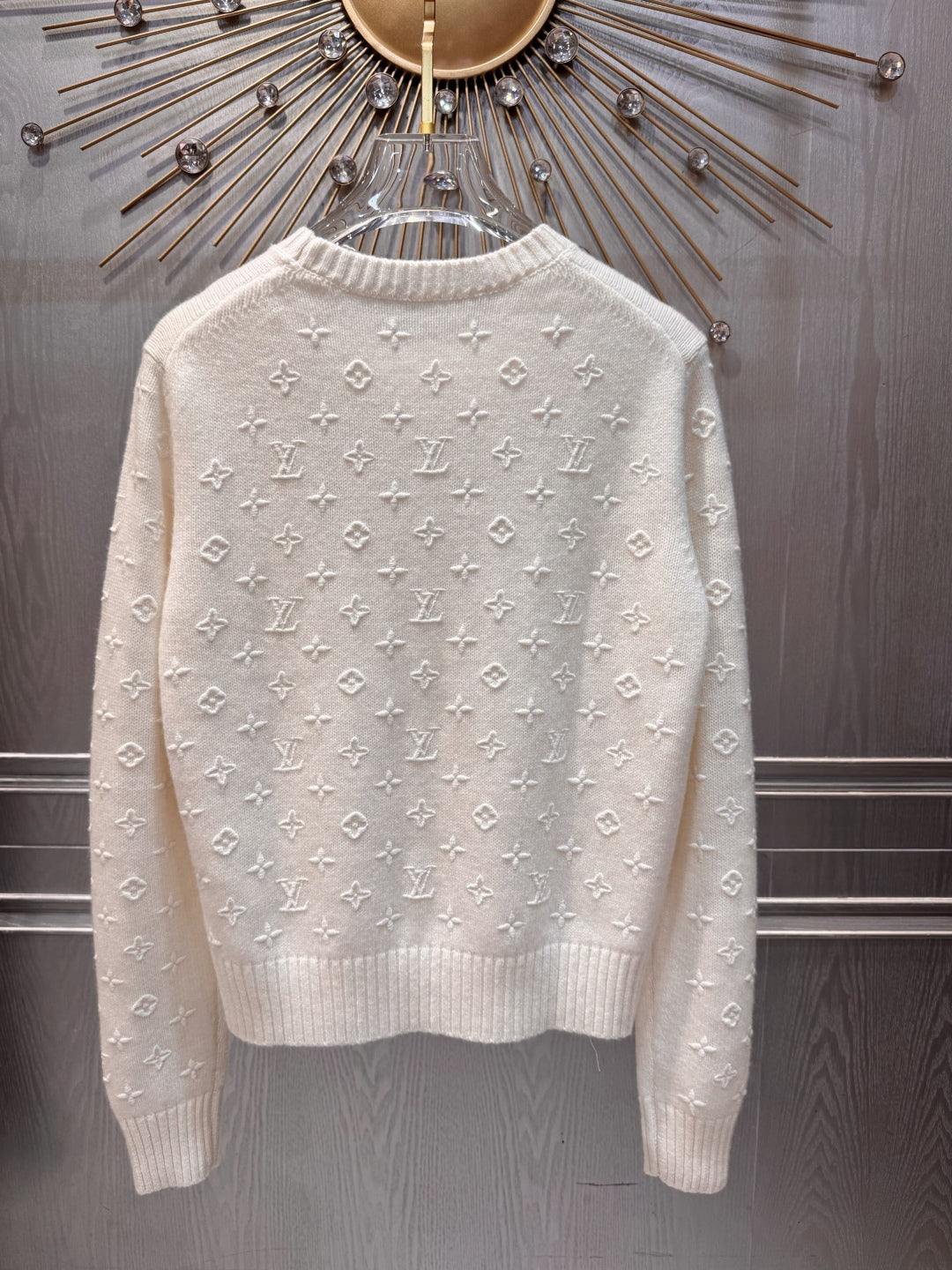 Lov 25fw Off-white cashmere knit sweater