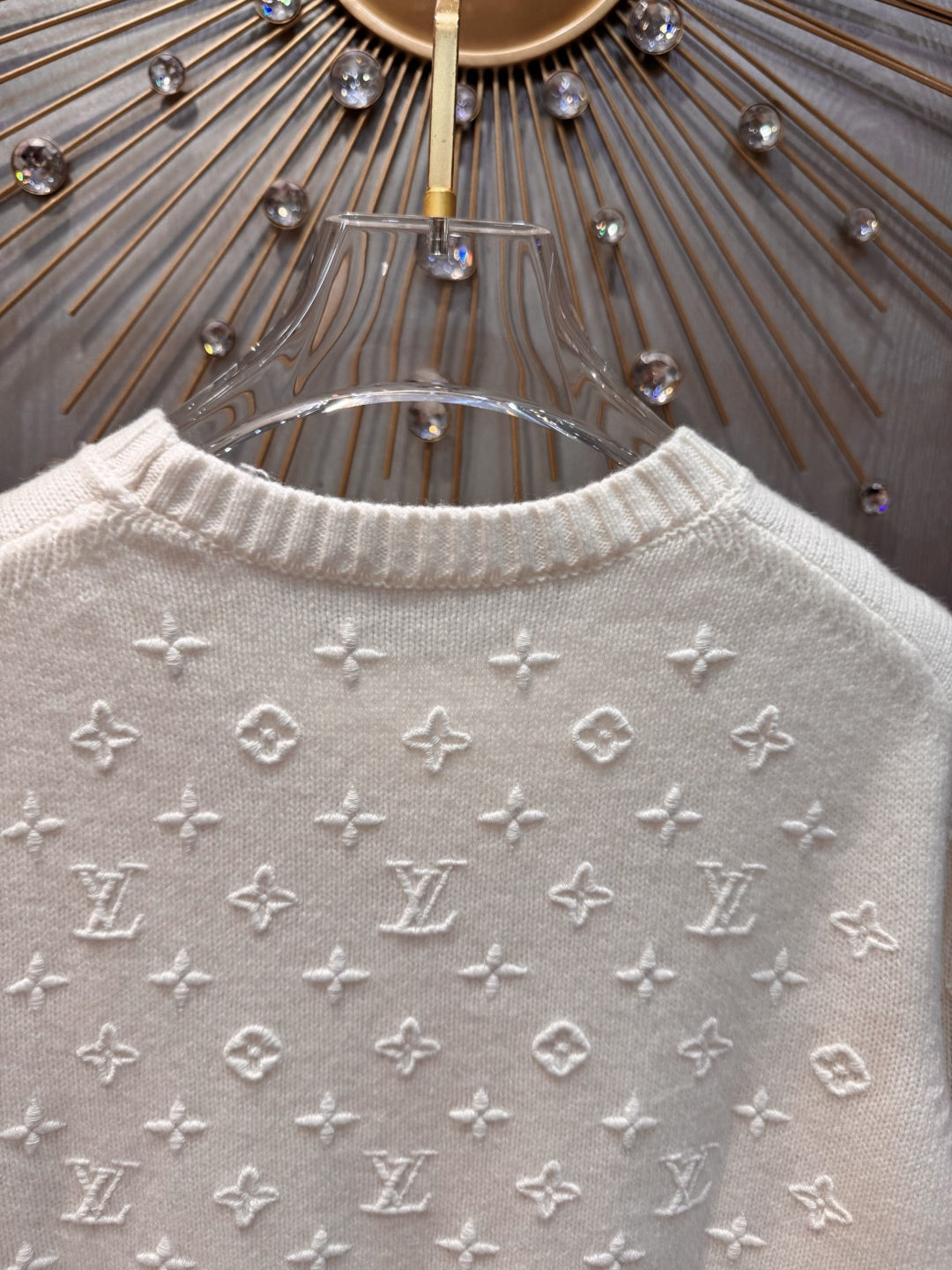 Lov 25fw Off-white cashmere knit sweater