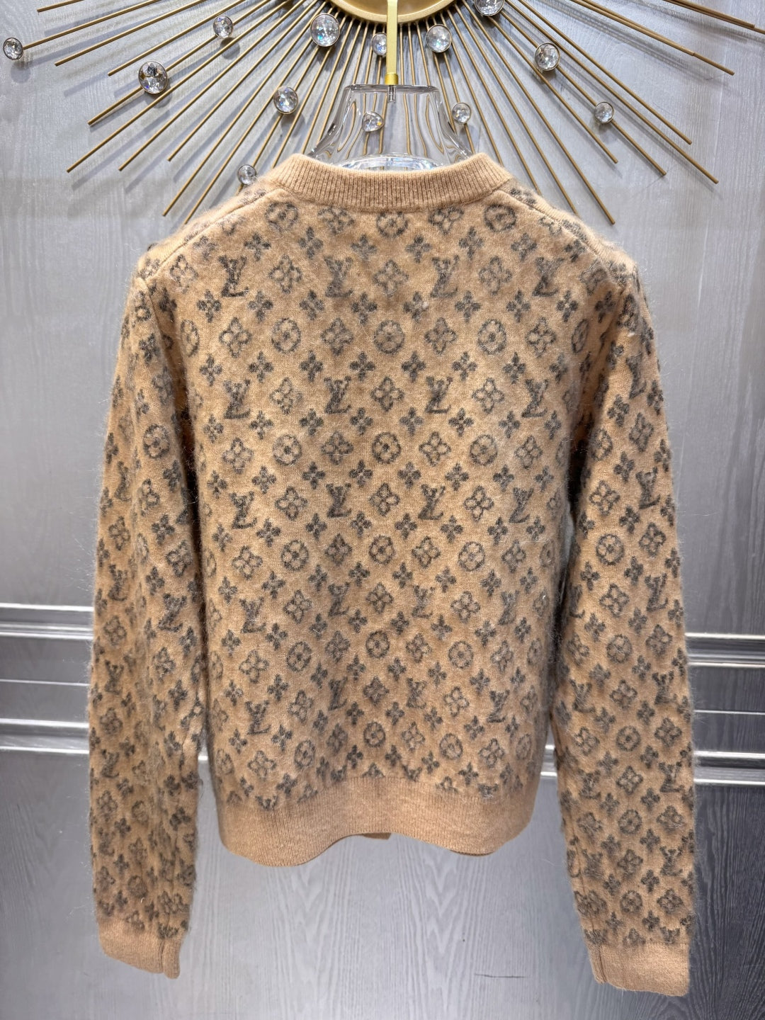 Lov 25fw monogram brushed knit cardigan