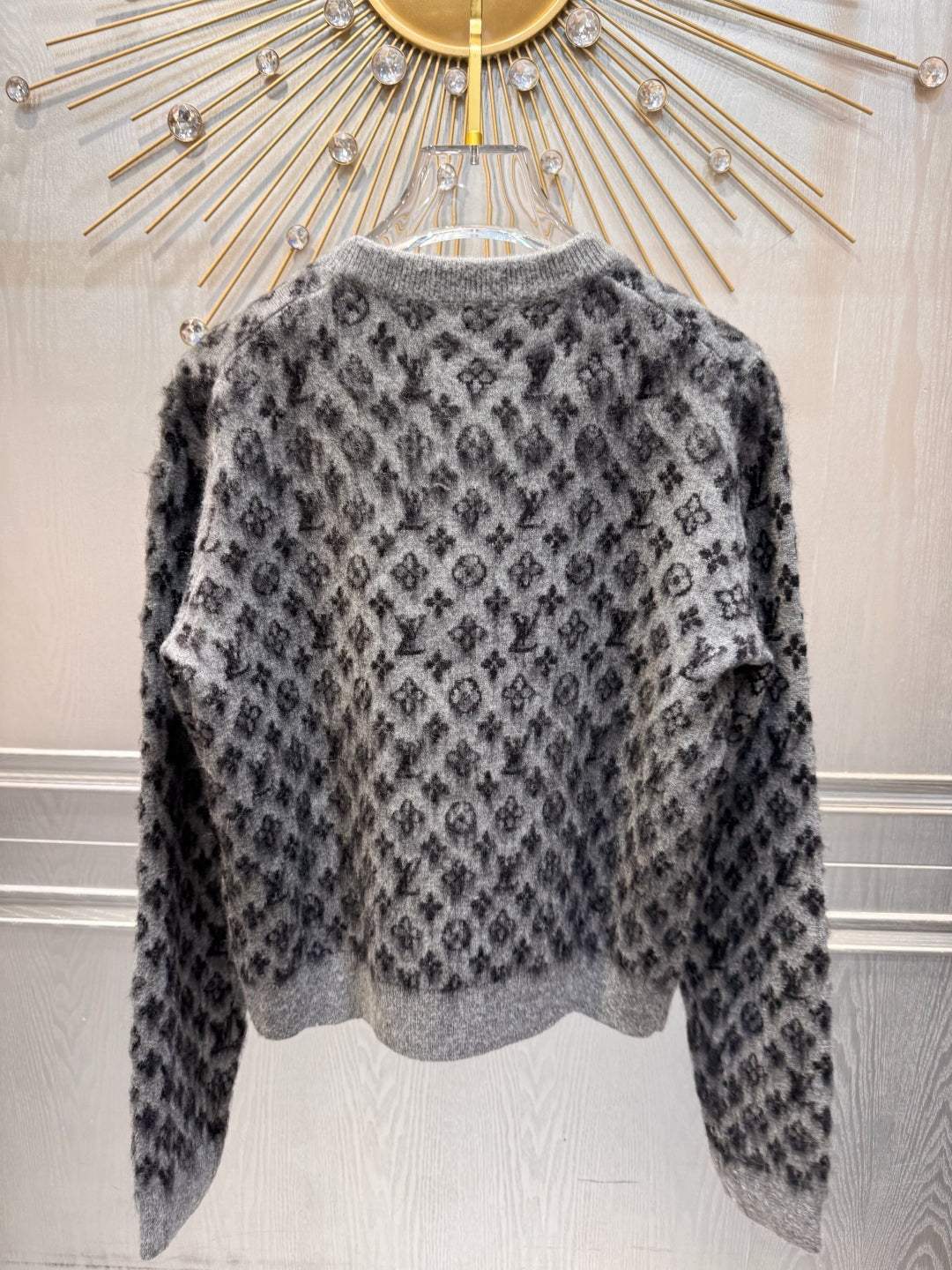 Lov 25fw monogram brushed knit cardigan