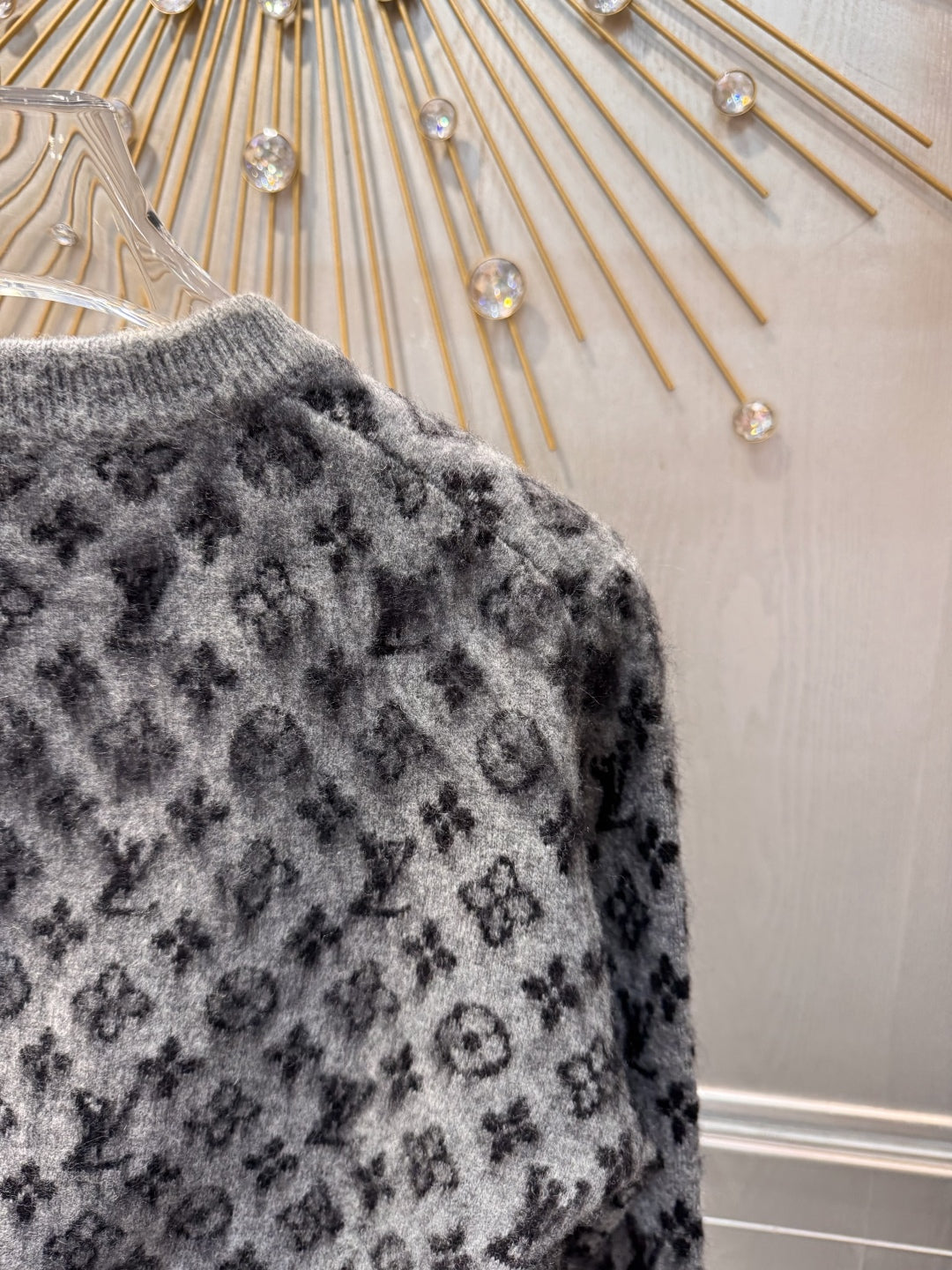 Lov 25fw monogram brushed knit cardigan