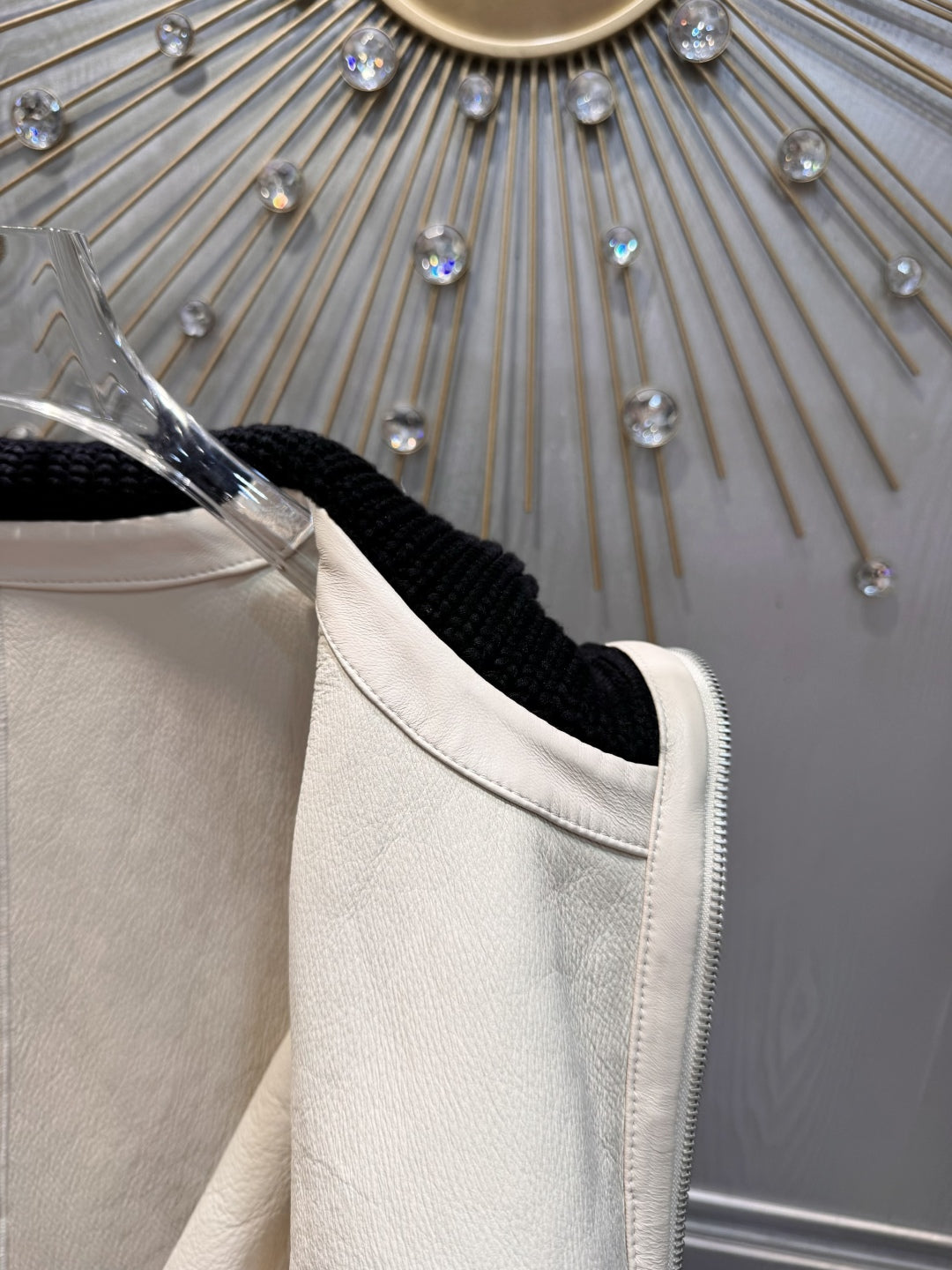 Cd 25fw Black and white fur coat