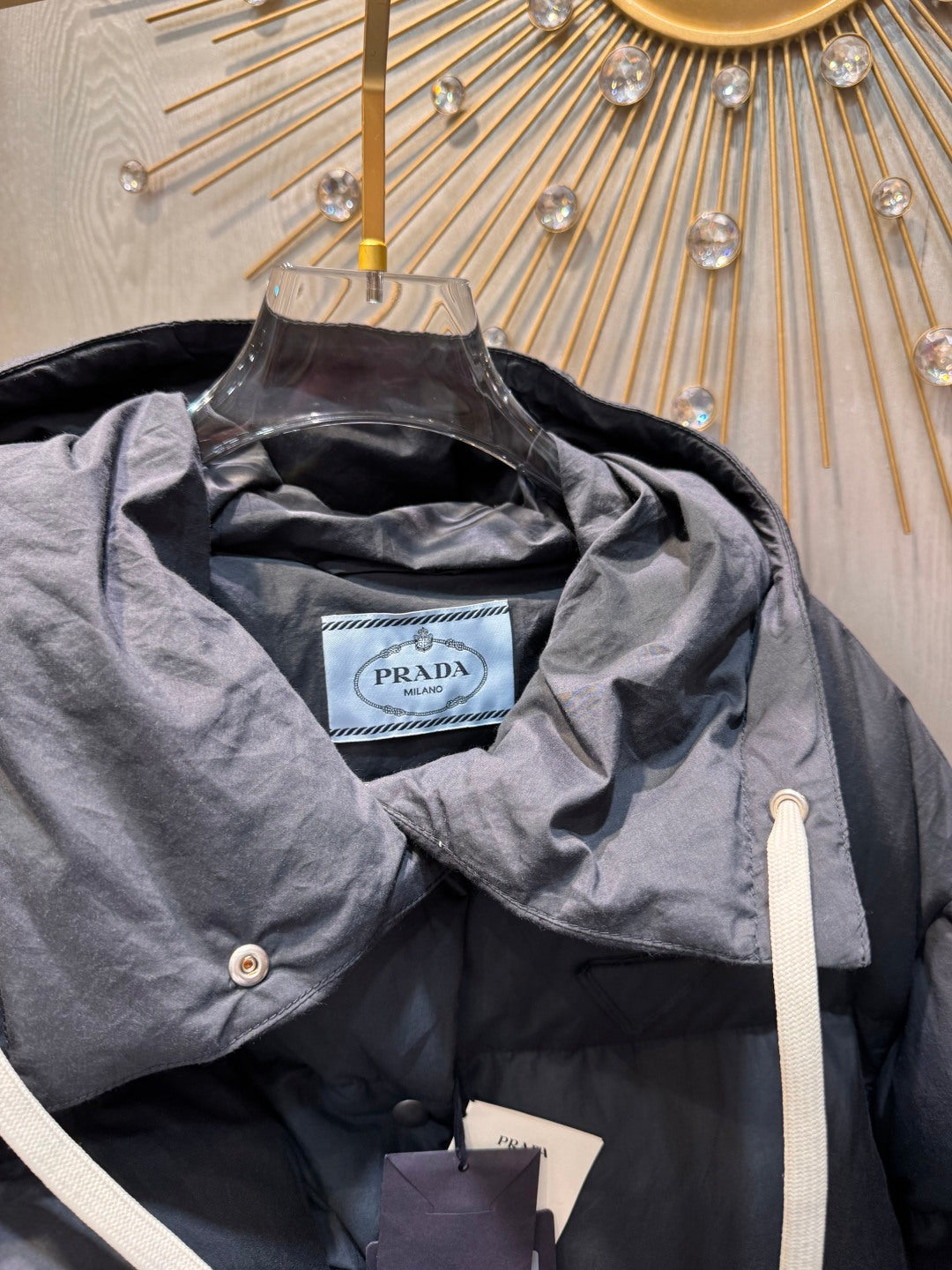 Pra 25fw Dark blue mid-length down jacket