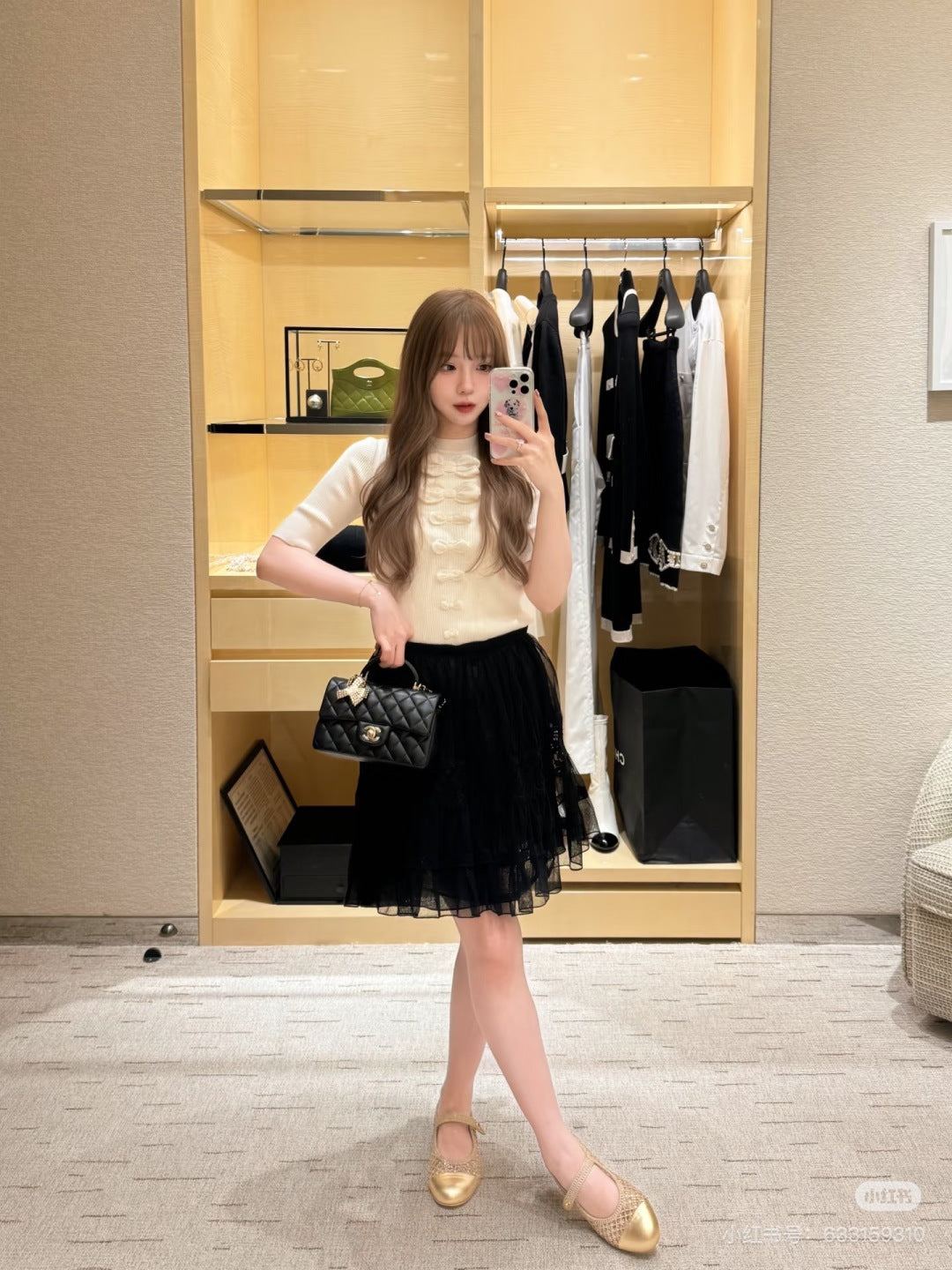 Cha 25fw Bow Knit Sweater