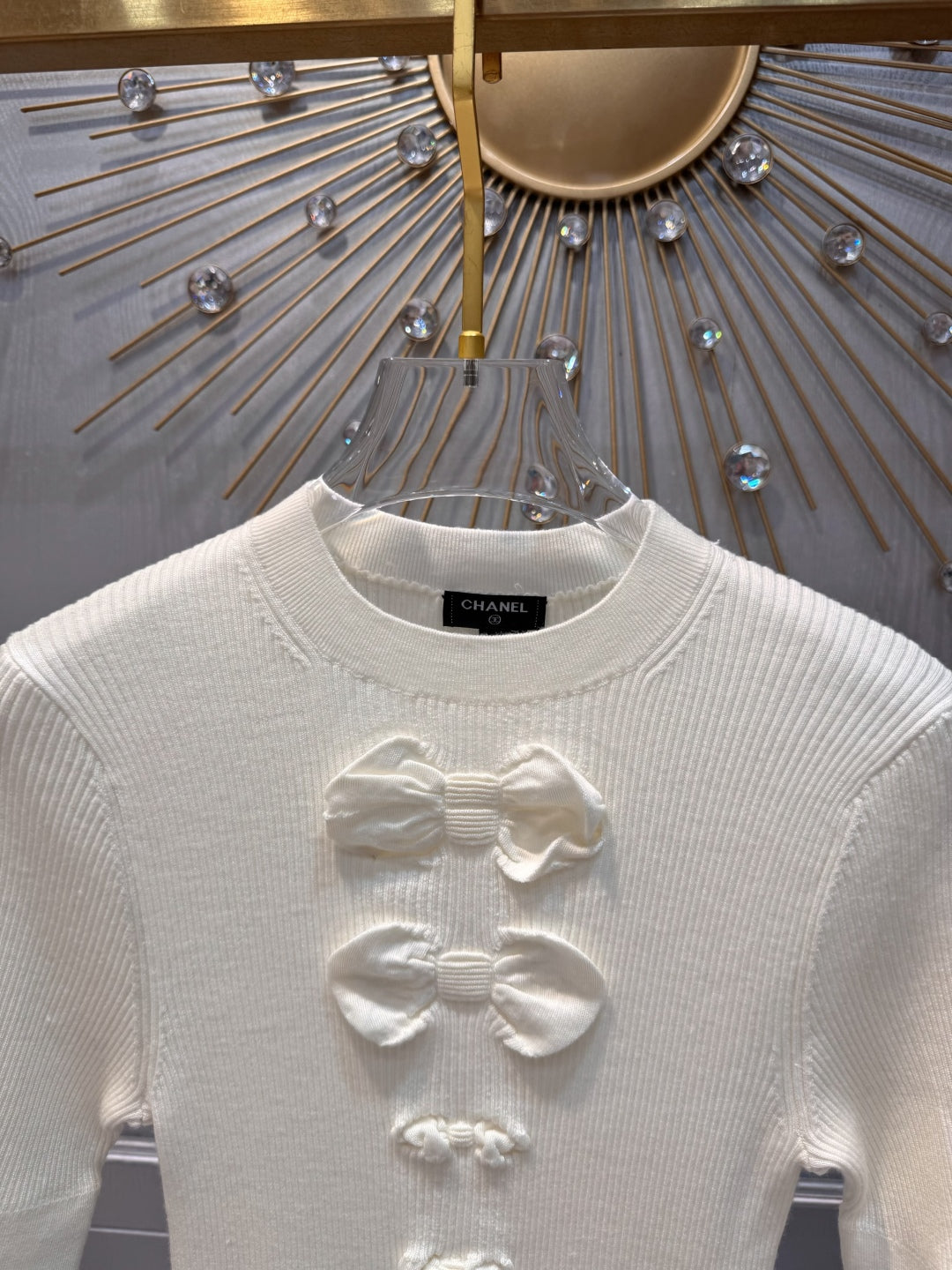 Cha 25fw Bow Knit Sweater