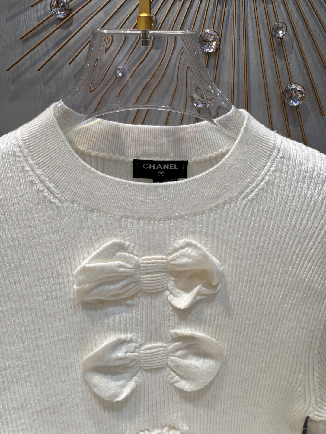 Cha 25fw Bow Knit Sweater