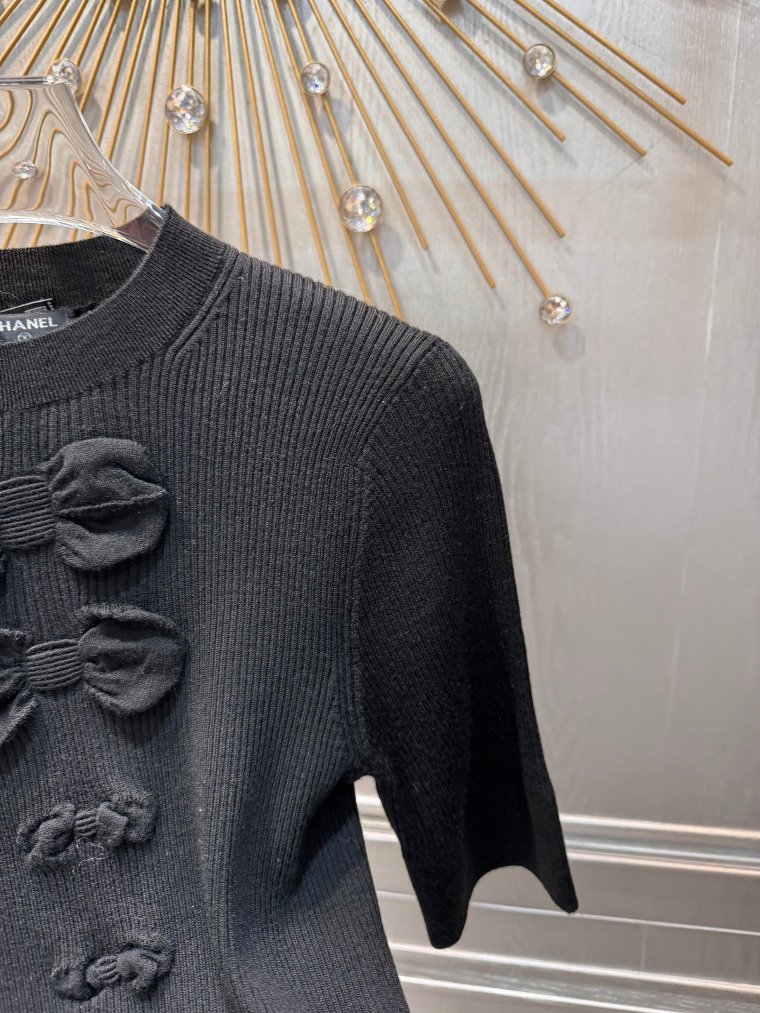 Cha 25fw Bow Knit Sweater