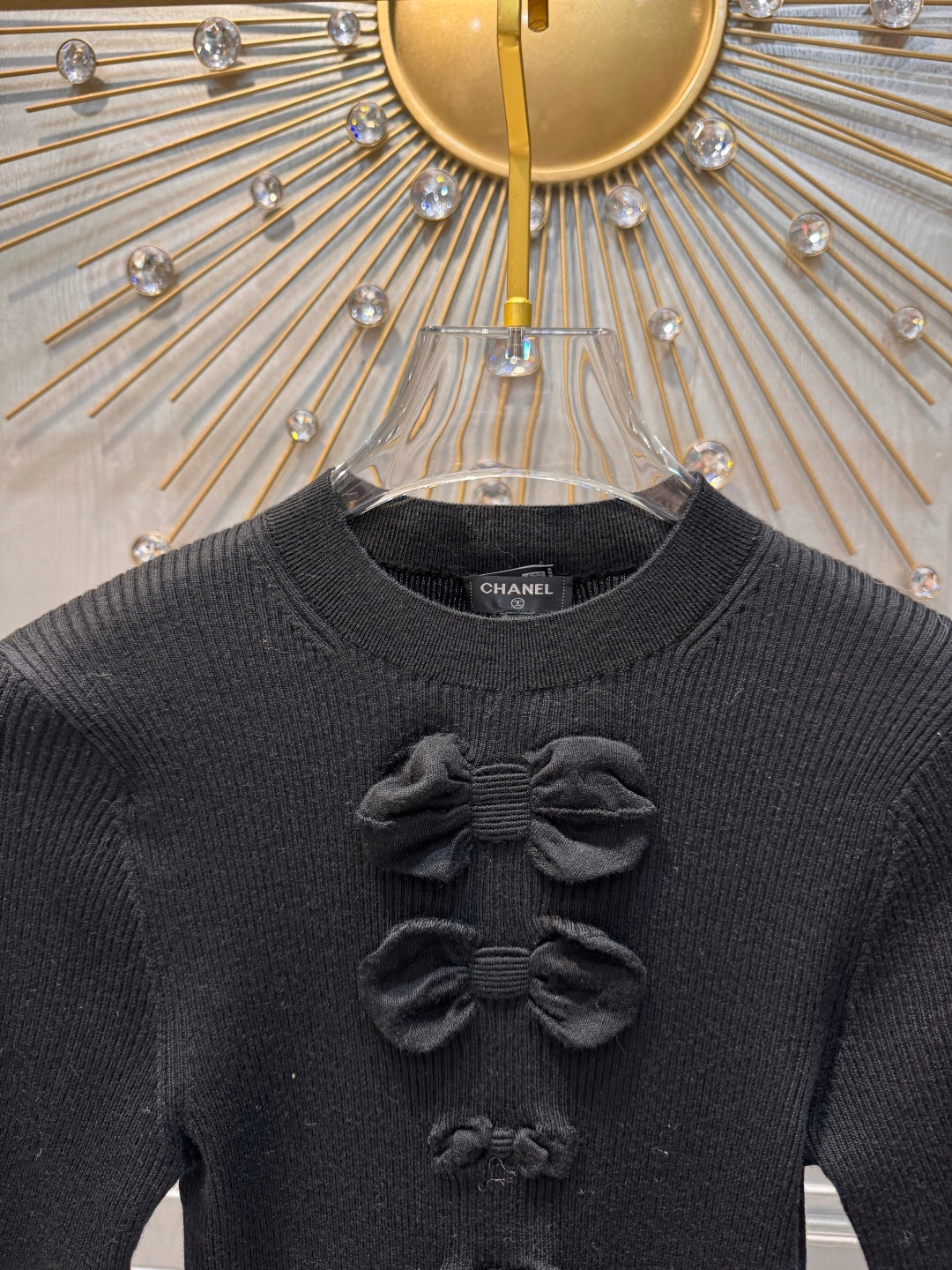 Cha 25fw Bow Knit Sweater