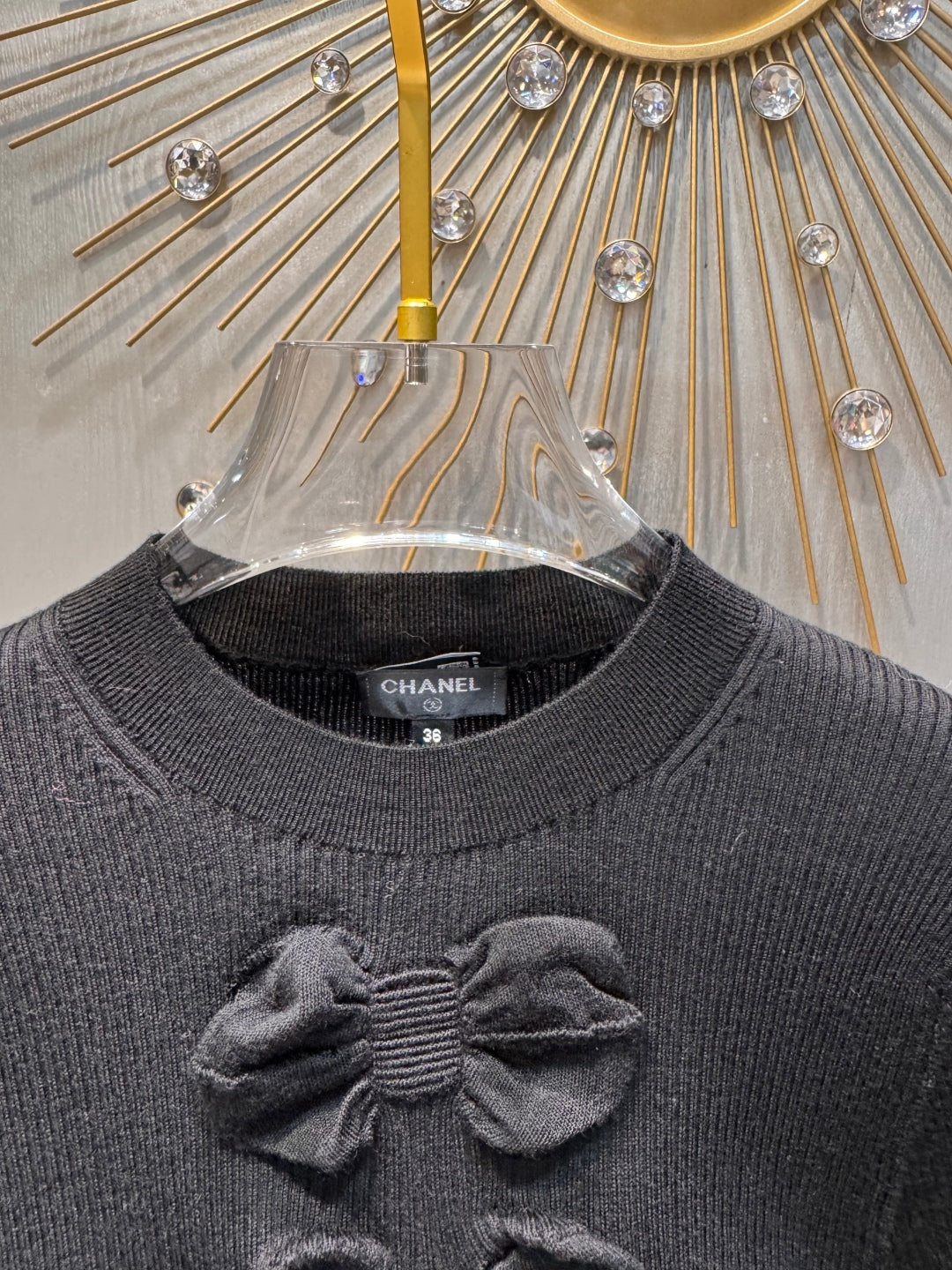 Cha 25fw Bow Knit Sweater