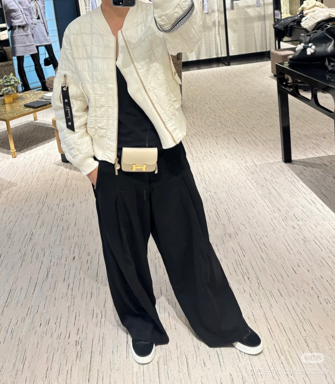 Cha 25fw white jacket