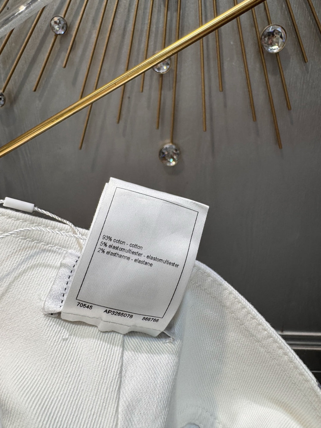 Cha 25fw White printed jeans