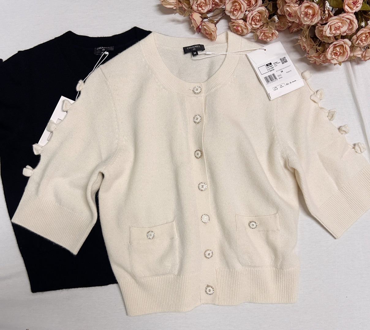 Cha 25fw Bow Knit Sweater