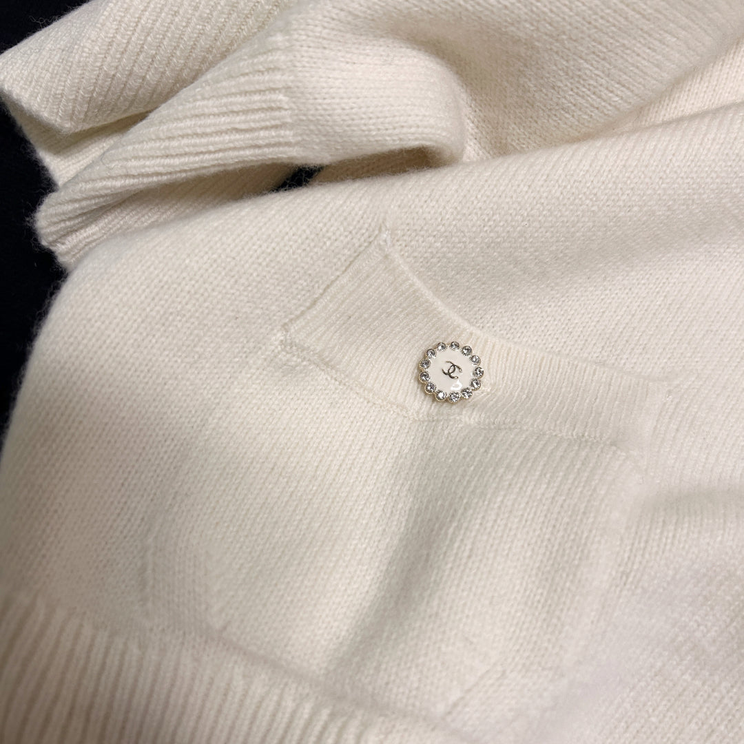 Cha 25fw Bow Knit Sweater