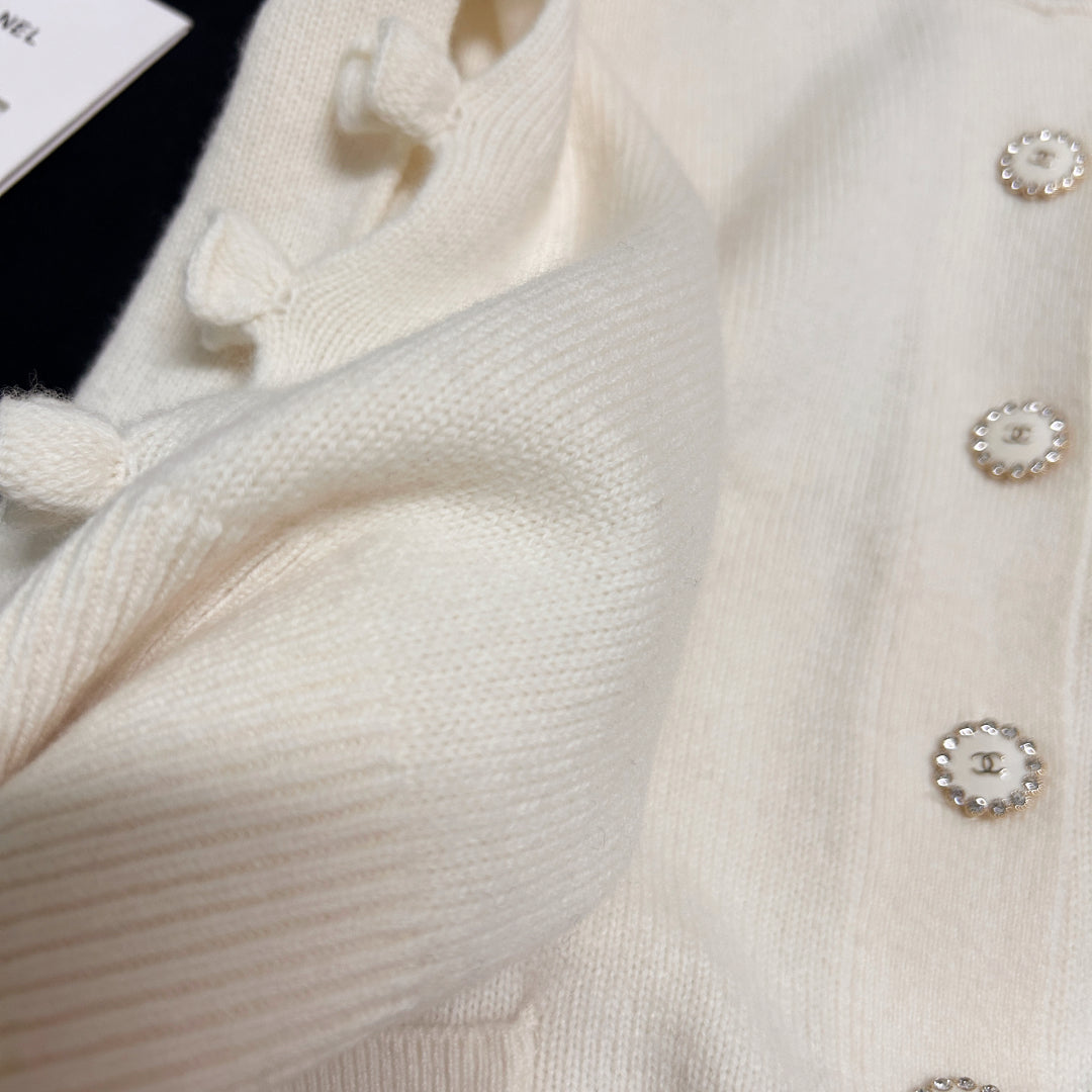 Cha 25fw Bow Knit Sweater