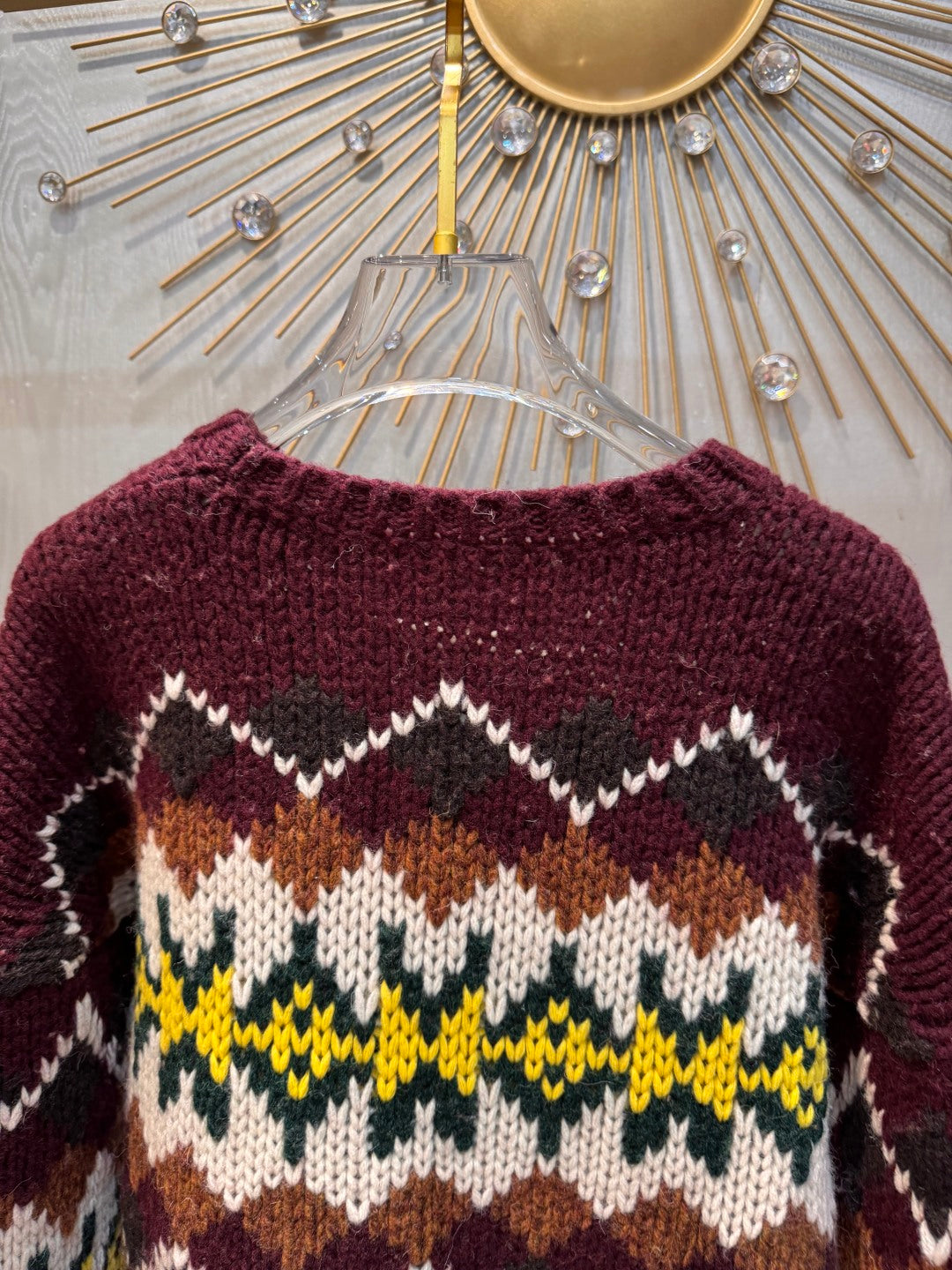 Cel 25fw Burgundy knit sweater