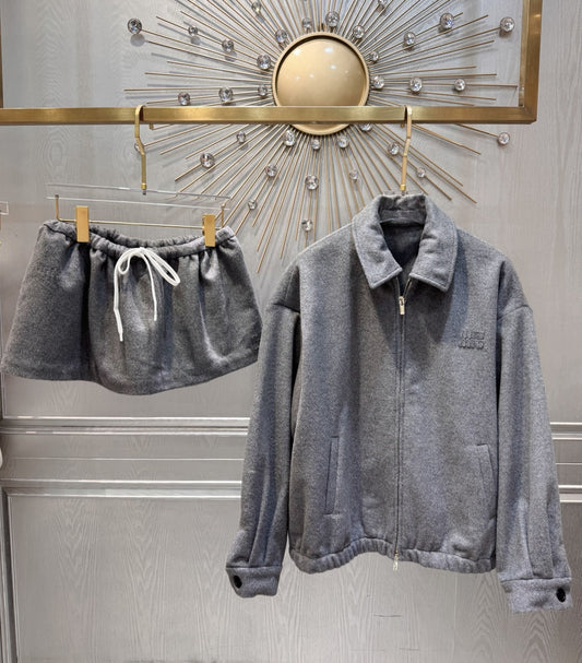 Mu 25fw Grey wool suit