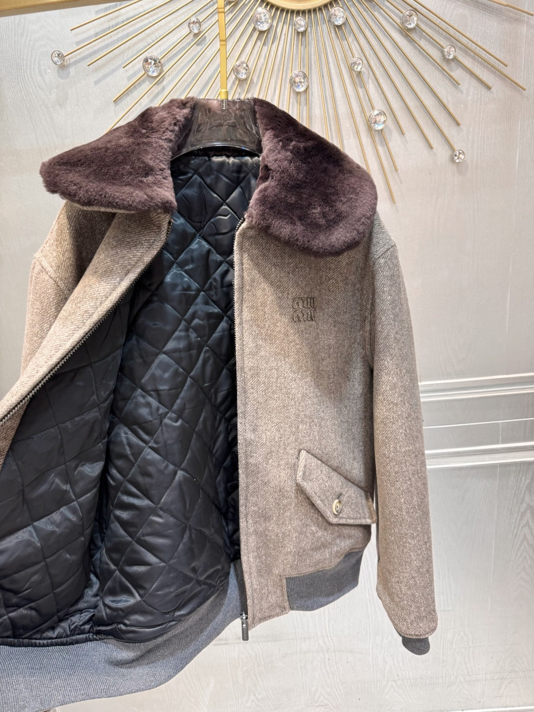 Mu 25fw Brown wool coat