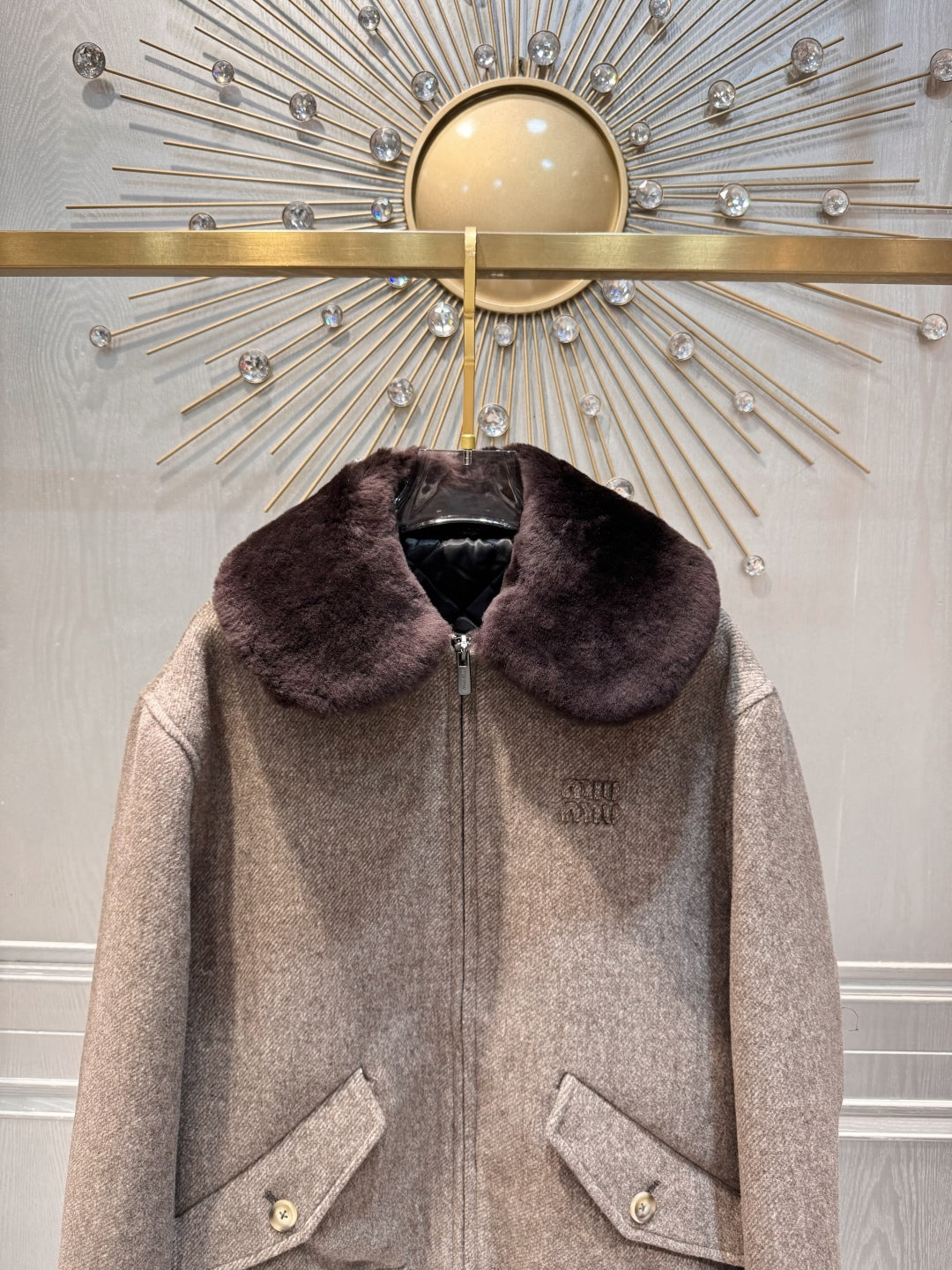 Mu 25fw Brown wool coat