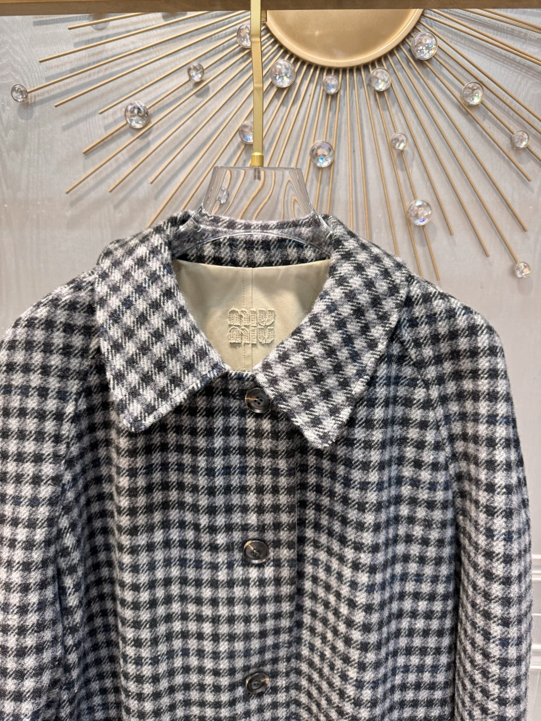 Mu 25fw Khaki reversible trench coat