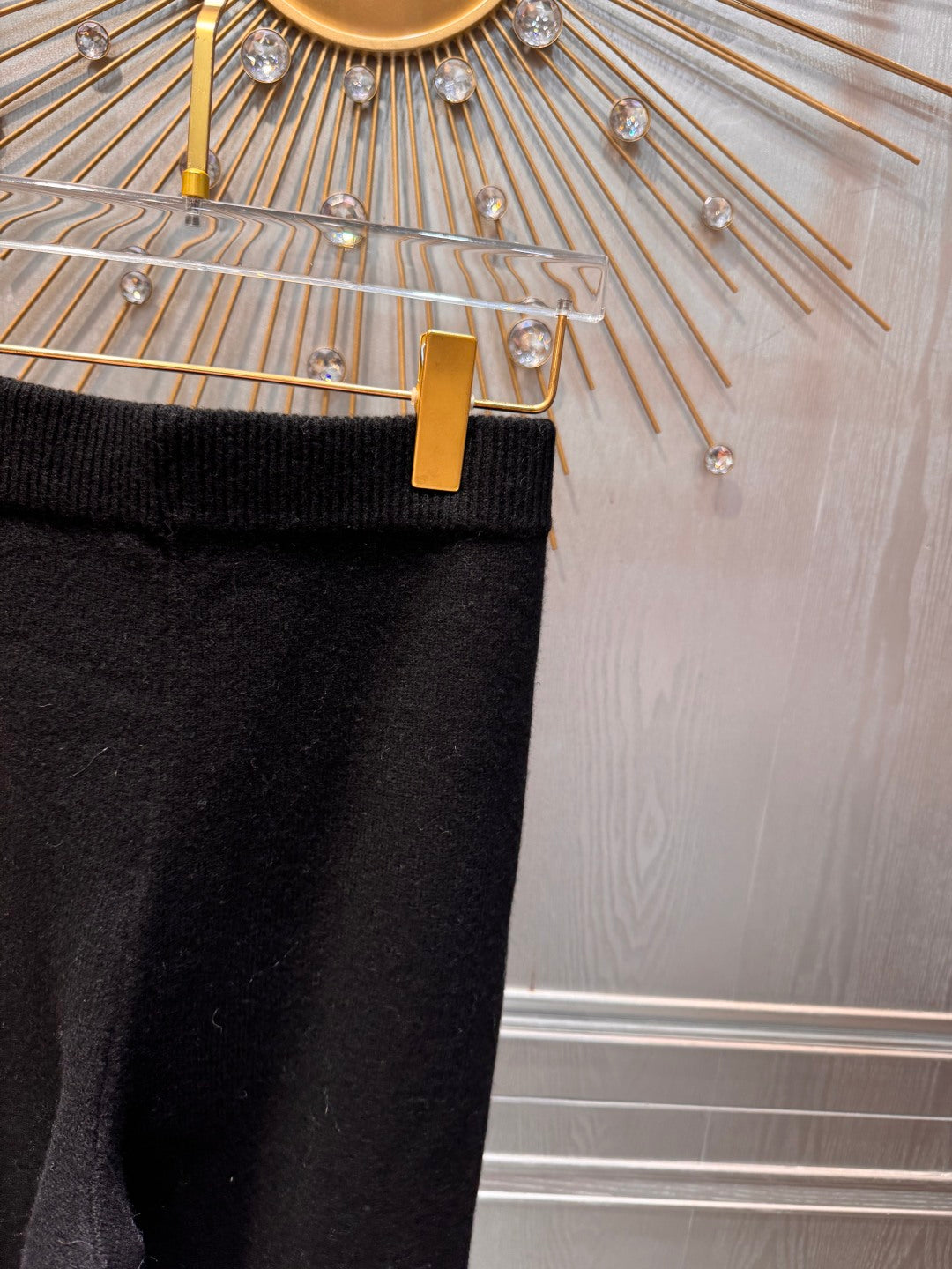 Cha 25fw Off-white cashmere knit set