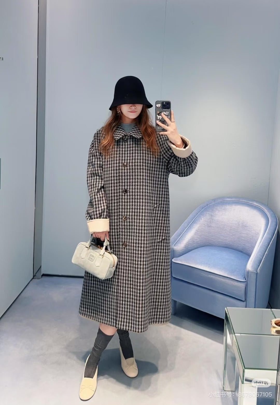 Mu 25fw Khaki reversible trench coat