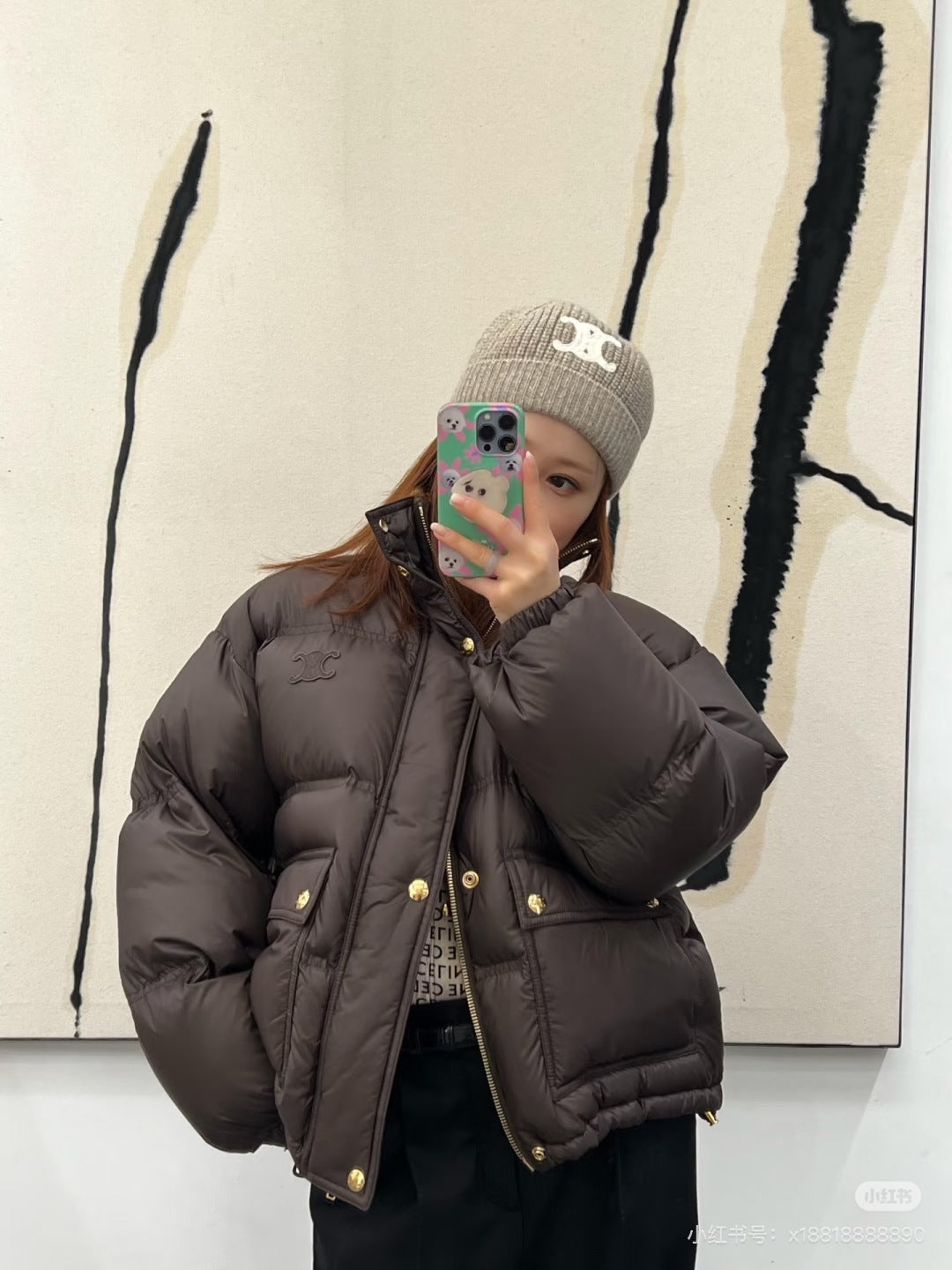 Cel 25fw Brown down jacket
