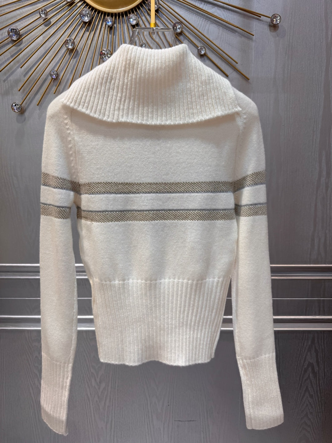 Cd 25fw Off white wool sweater