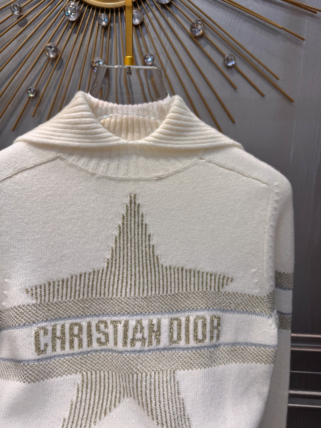 Cd 25fw Off white wool sweater