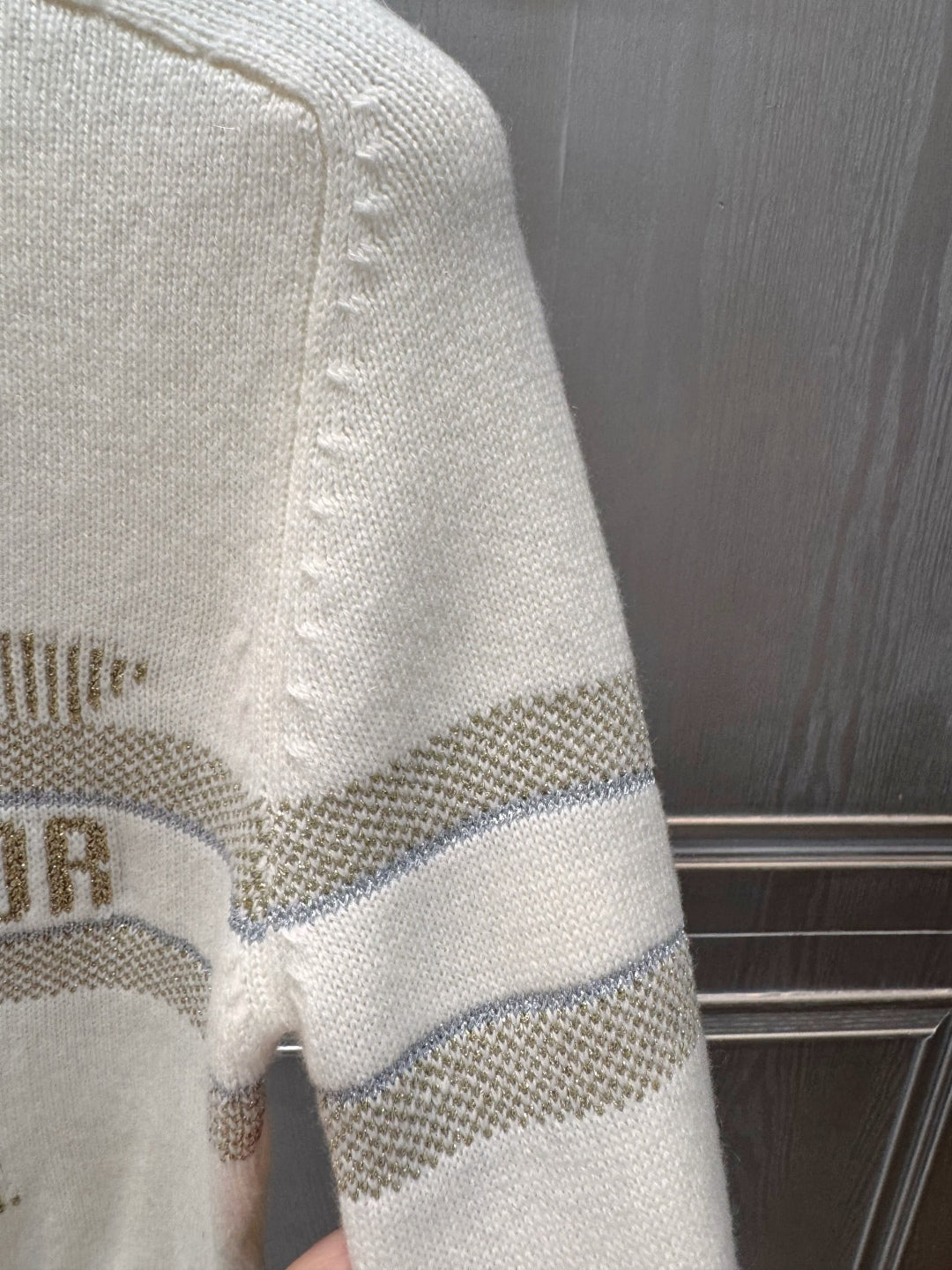 Cd 25fw Off white wool sweater