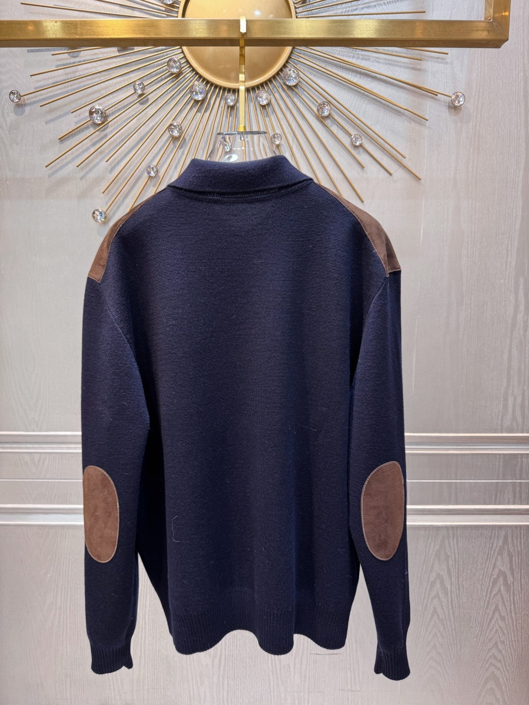 Mu 25fw Wool Knitted Suede Splicing Jacket