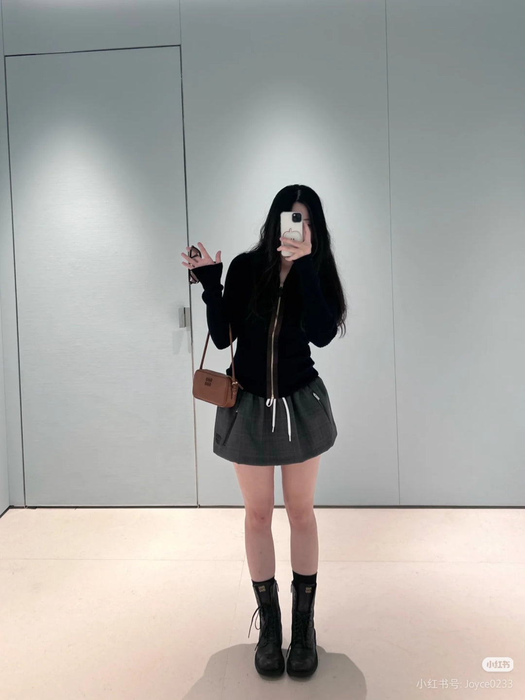 Mu 25fw Cashmere knitted cardigan