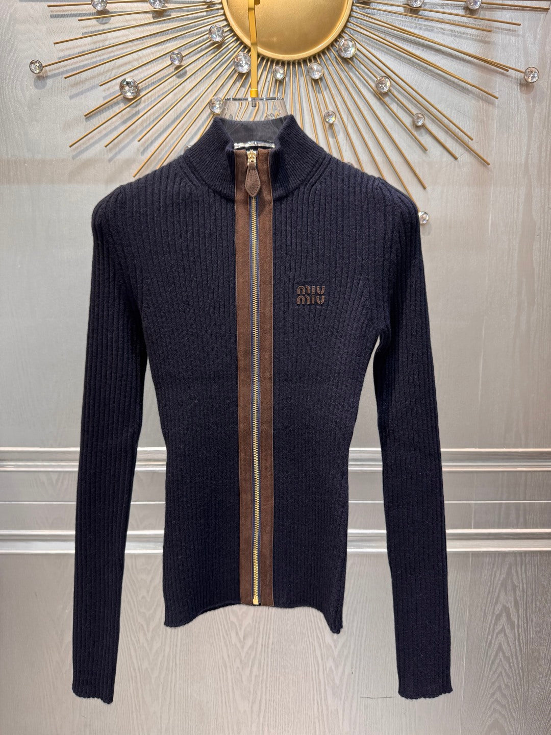 Mu 25fw Cashmere knitted cardigan