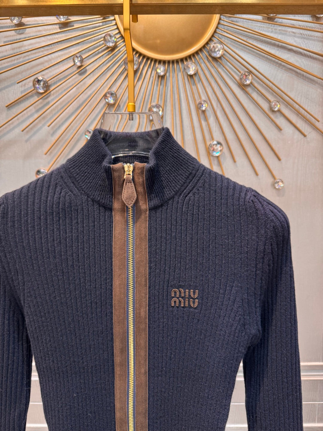 Mu 25fw Cashmere knitted cardigan