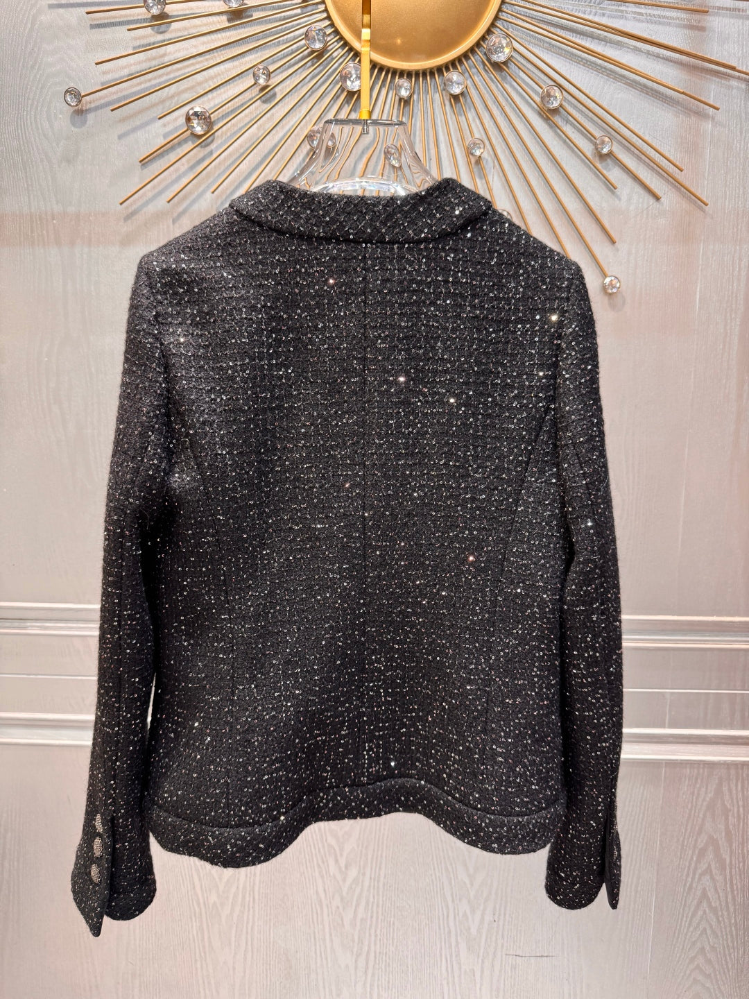 Cha 25fw Sequin coarse flower coat