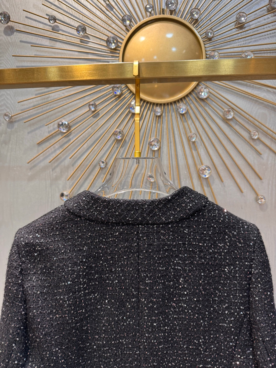 Cha 25fw Sequin coarse flower coat