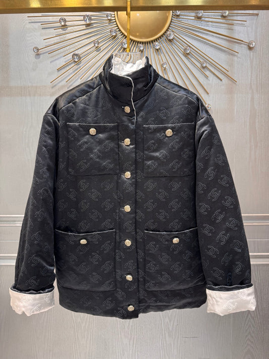 Cha 25fw Vintage silk cotton jacket