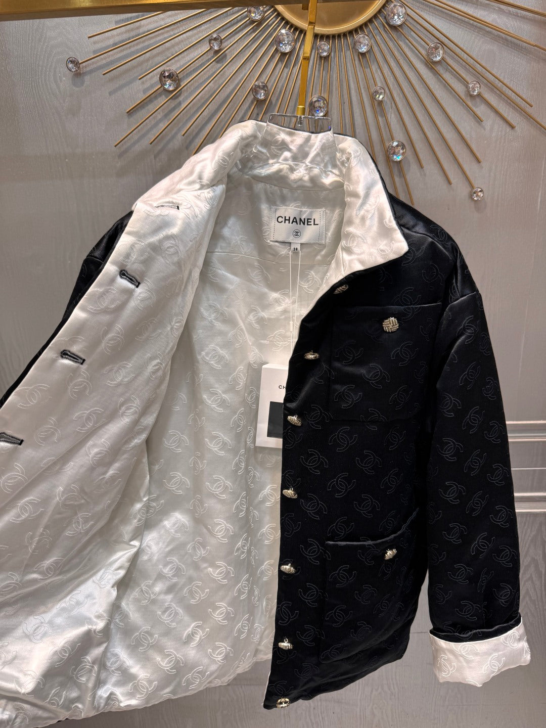 Cha 25fw Vintage silk cotton jacket