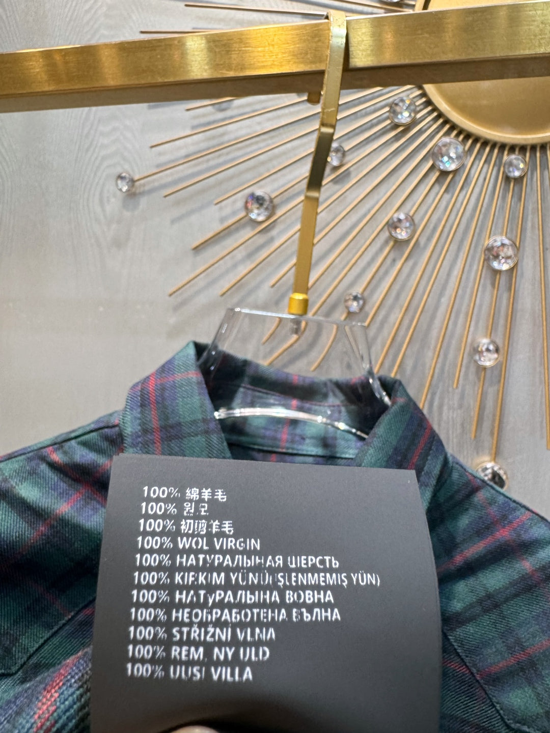 Mu 25fw Plaid retro long sleeved shirt