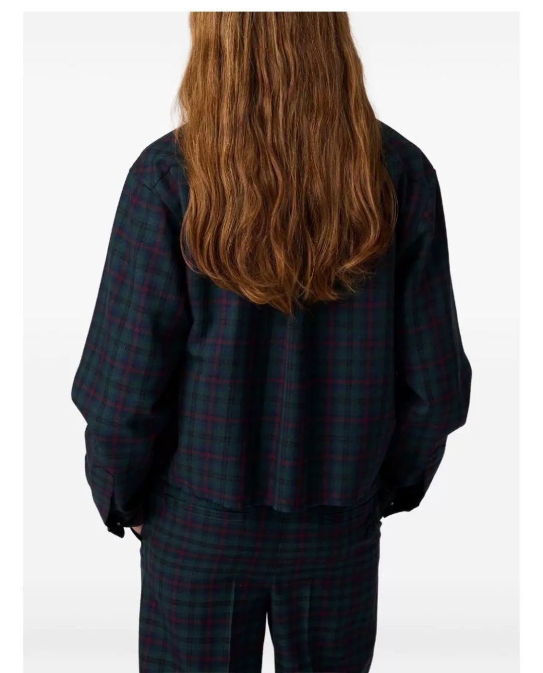 Mu 25fw Plaid retro long sleeved shirt