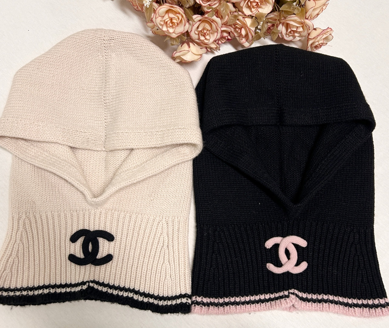 Cha 25fw Knitted cashmere hat