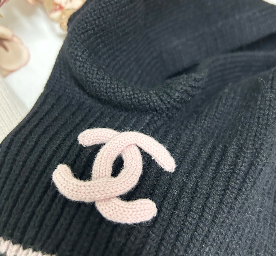 Cha 25fw Knitted cashmere hat