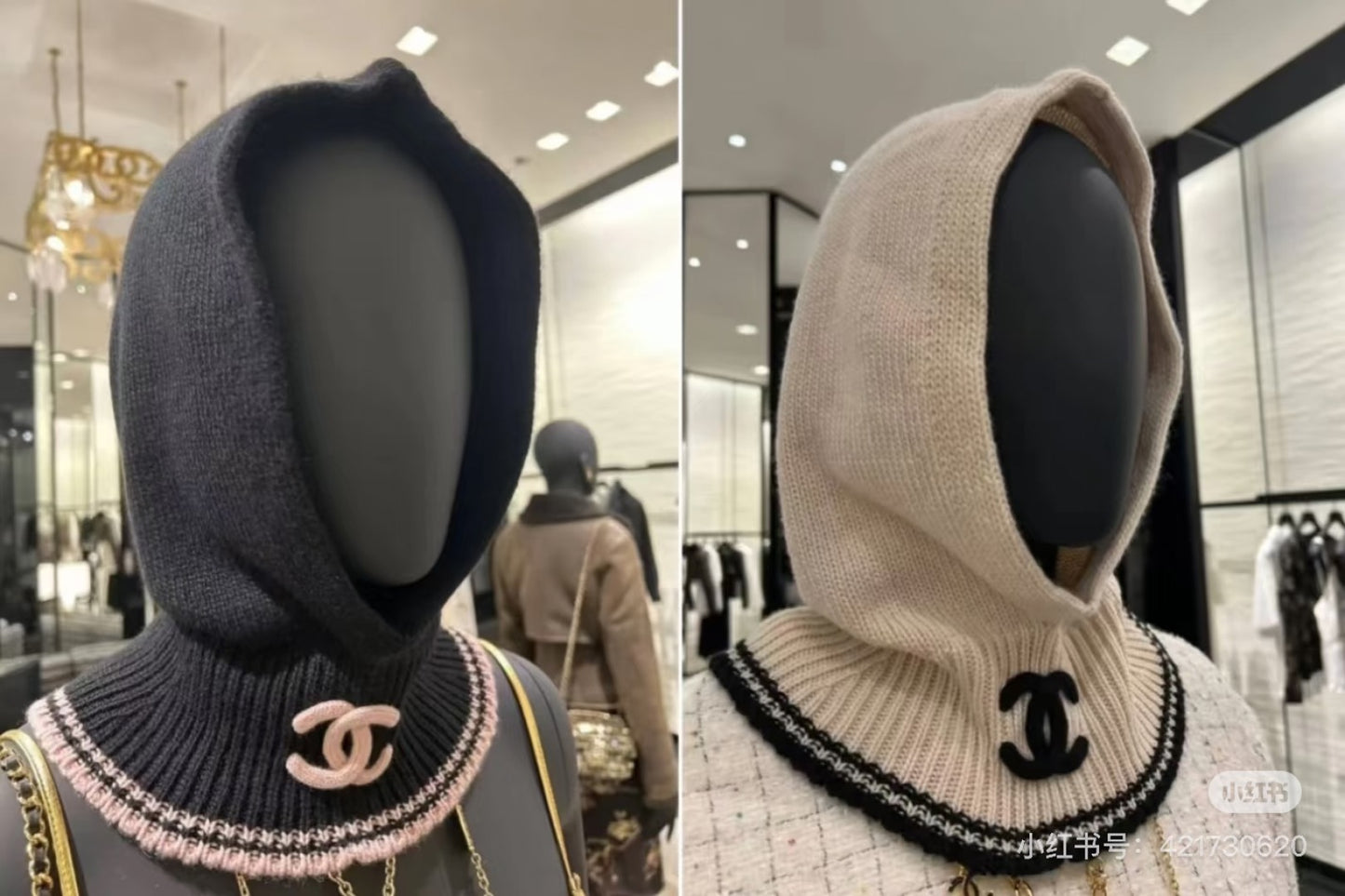 Cha 25fw Knitted cashmere hat