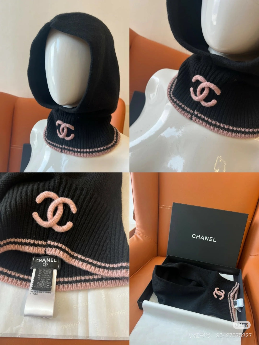 Cha 25fw Knitted cashmere hat