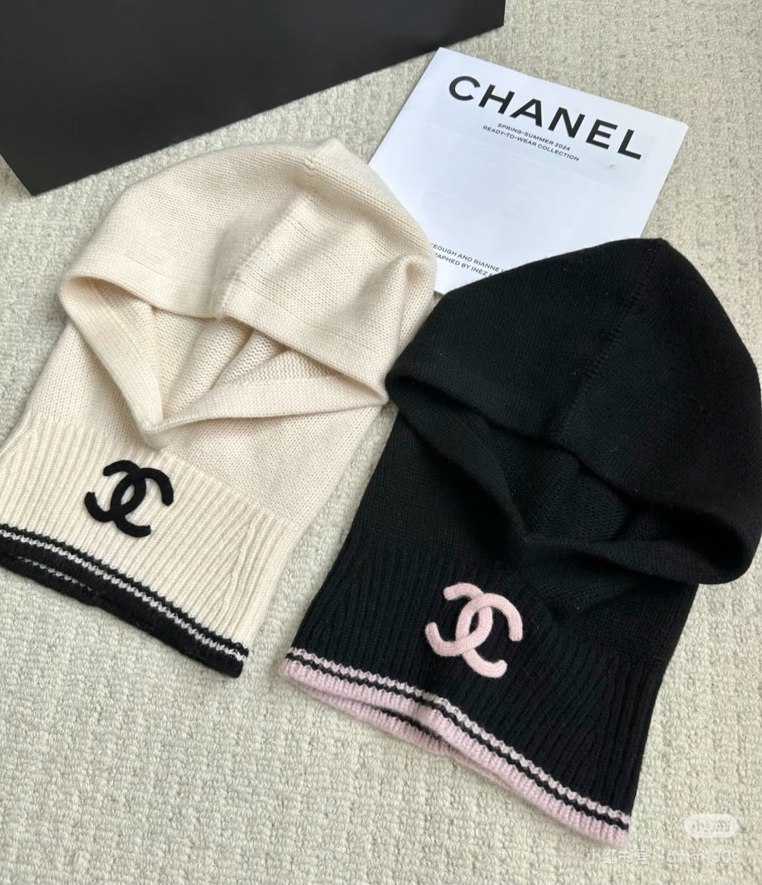 Cha 25fw Knitted cashmere hat