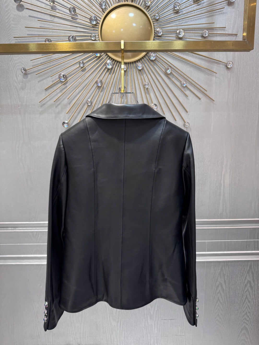 Cha 25fw Black sheepskin jacket